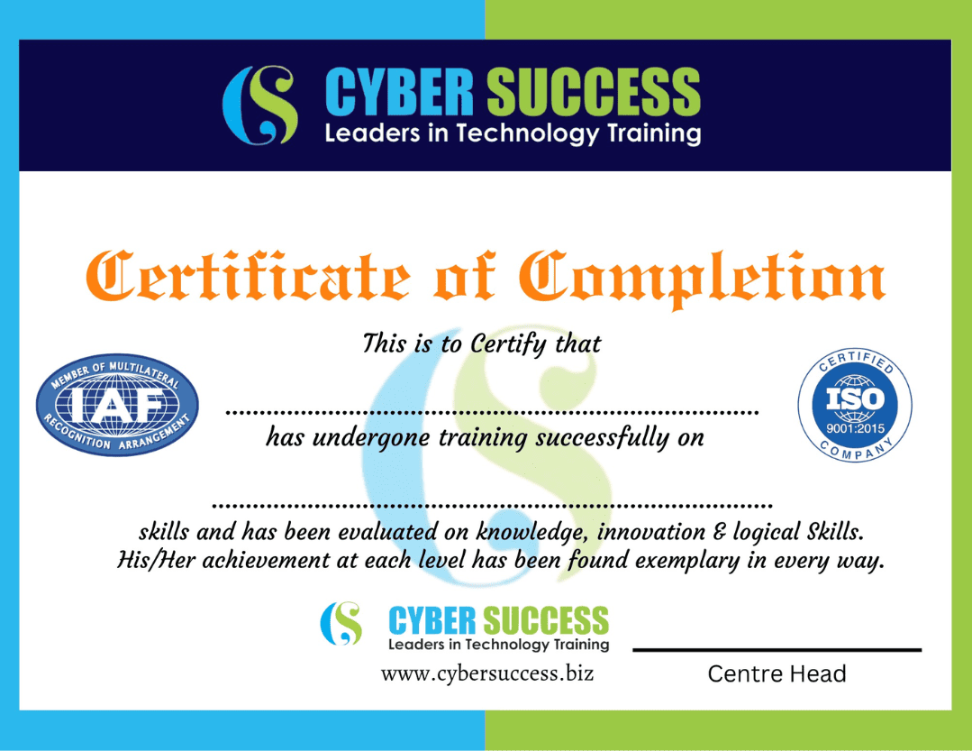 IT course certificate from a training institute in Karve Nagar Pune with placement support